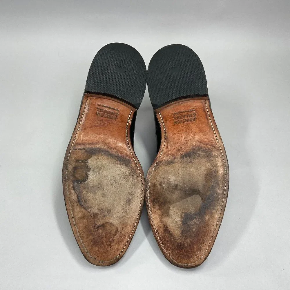 Johnston & Murphy Men's Size 8‎ Black Leather Cap Toe Dress Shoes